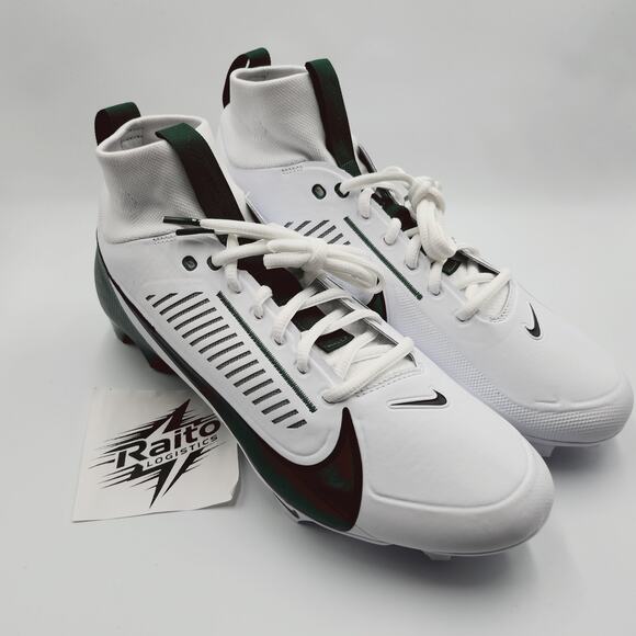 Mens Size 13 Nike Football Cleats Vapor Edge Pro 360 White Green FN7759-114
